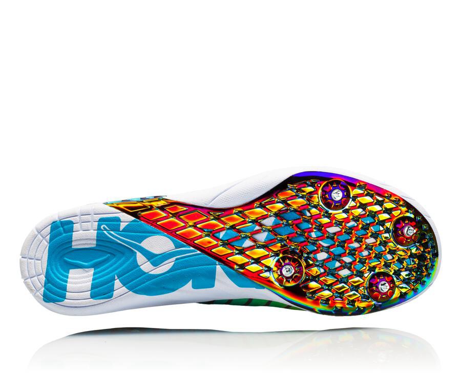 Spikes Atletismo Hoka One One Mujer Negros/Blancos - Speed Evo R - KOSD12654